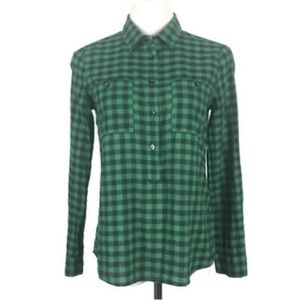 Madewell Green Plaid Top
